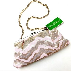 Lilly Pulitzer Jacquard Evening Clutch Pink
